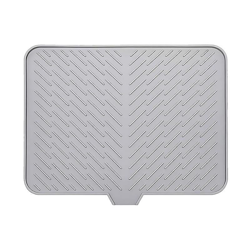 Built-in Drain Lip Dish Drainer Mats for Kitchen Counter Easy-Clean High Temperature Resistance Coasters