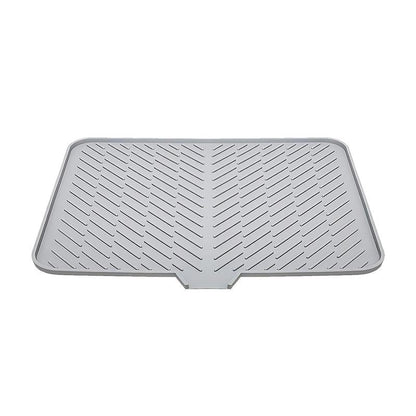 Built-in Drain Lip Dish Drainer Mats for Kitchen Counter Easy-Clean High Temperature Resistance Coasters