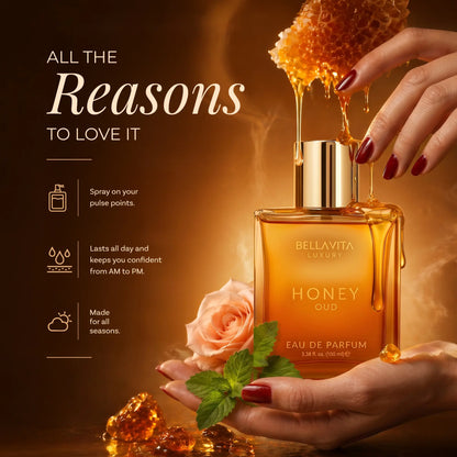 Peapetal Honey Oud Eau de Parfum – Vanilla, Bergamot & Patchouli