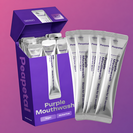 Whiter Teeth in Seconds – Purple Mouthwash Sachets (20 Pack)