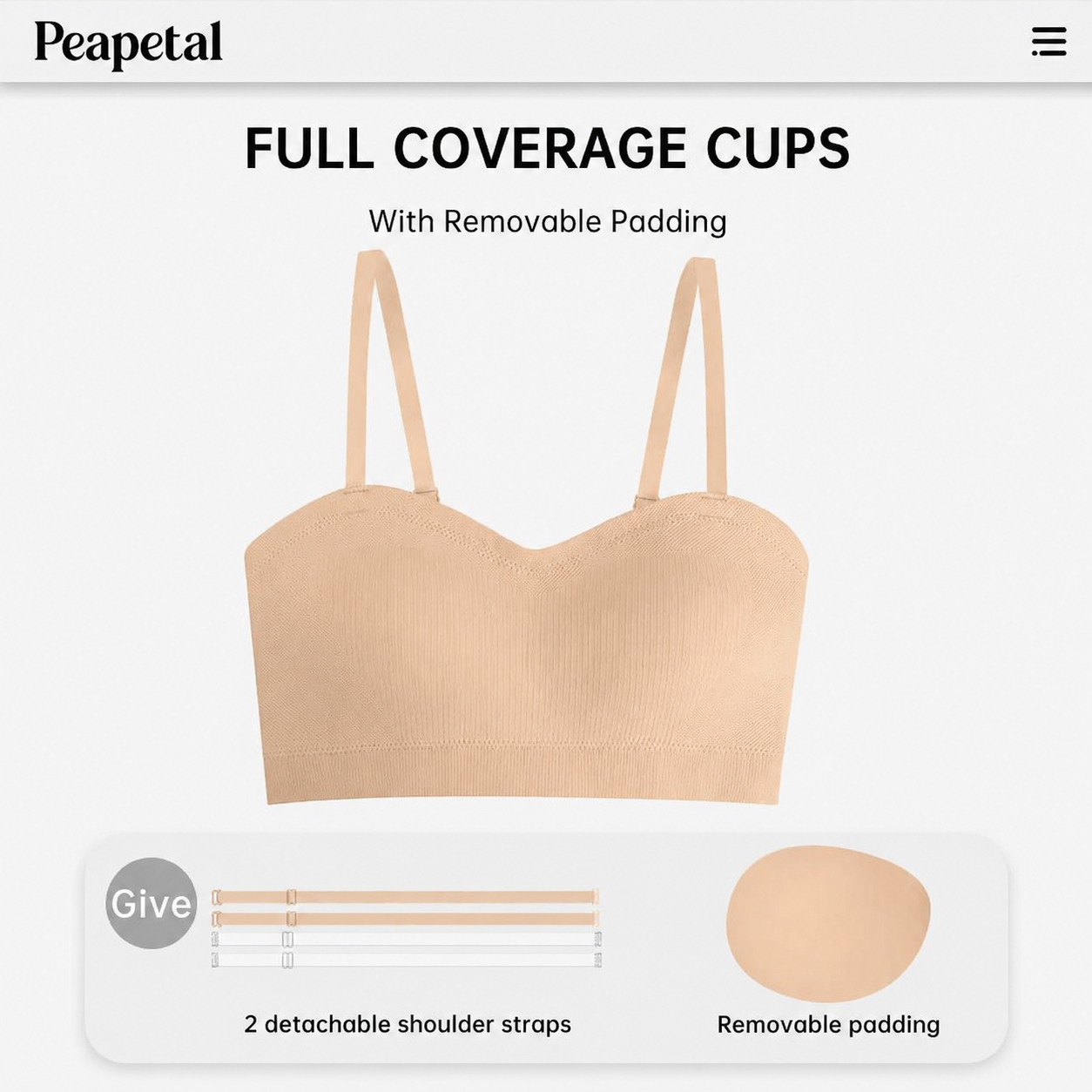💜LAST DAY BUY 1 GET 1 FREE💜Strapless, wire-free bra with crossover side closure