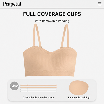 💜LAST DAY BUY 1 GET 1 FREE💜Strapless, wire-free bra with crossover side closure