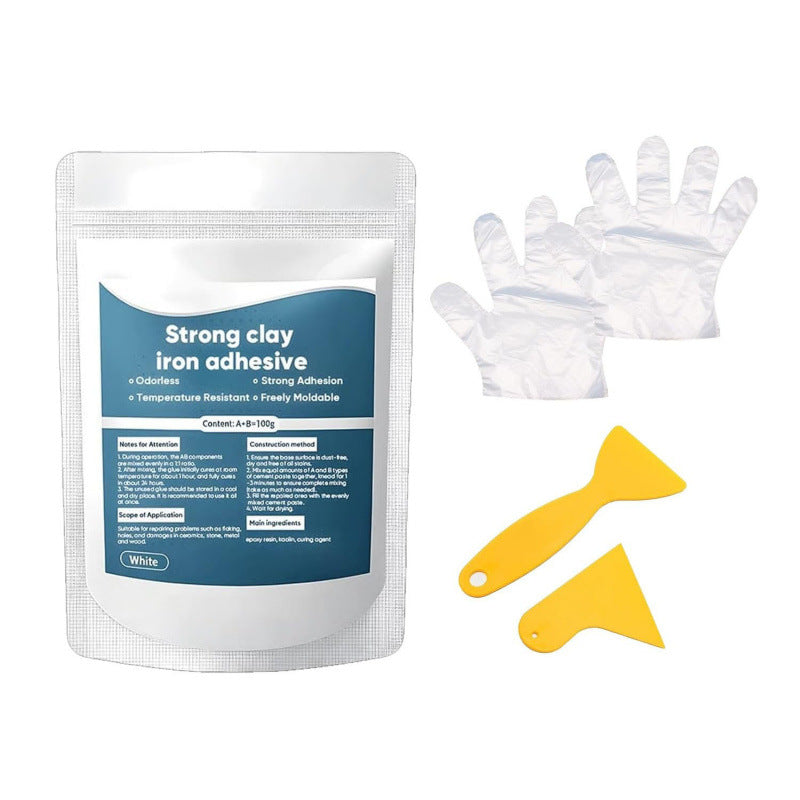 Clear+Scraping tool + gloves
